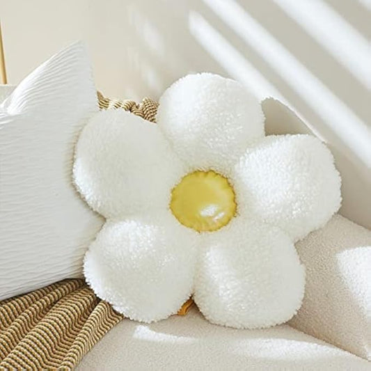 ARELUX Flower Plush Pillow Stuffed Animal Cute Room Decor Indie Flower Throw Pillows Soft Chair Floor Cushion Giant Flower Toy Gifts for Kids 14in