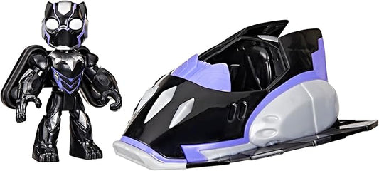 IRON MAN AND HIS AWESOME FRIENDS Marvel Black Panther Plane Action Figure & Toy Vehicle, 3-Inch (7.6 CM) Super Hero Toys for Kids, Ages 3+
