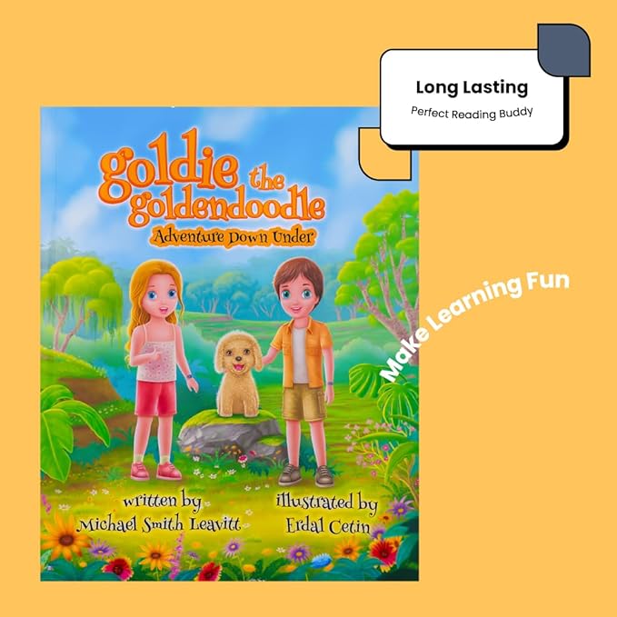 Goldie The Goldendoodle Stuffed Animal and Award Winning Children's Storybook, Storybook with Ultra Soft Golden Retriever Stuffed Animal with Storybook Set (Ages 3-8)