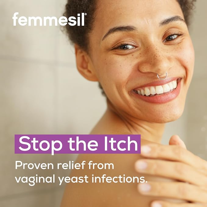Femmesil Yeast Infection Treatment for Women, with Clotrimazole, Antifungal Vaginal Cream for Soothing Relief of Vaginal Itch & Irritation, Burning & Discomfort, 1.7oz Tube