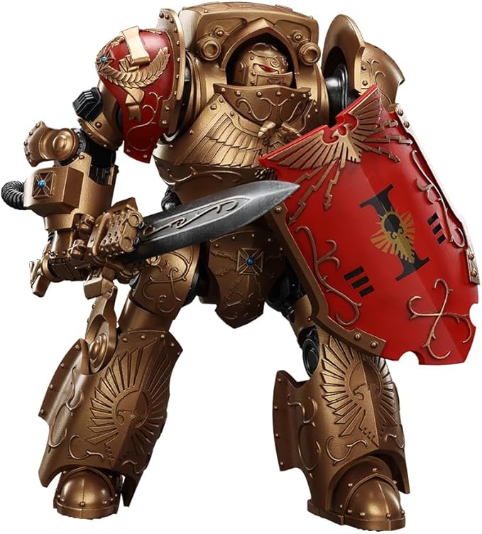 JOYTOY-Warhammer The Horus Heresy 1:18 Action Figure Legio Custodes Contemptor Galatus Dreadnought Collection Model Birthday Gifts