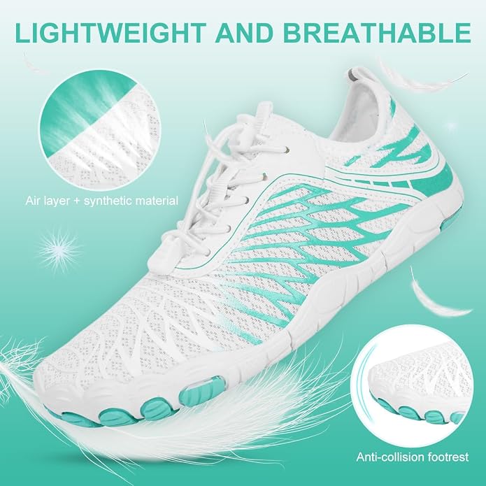 ELETON Barefoot Shoes Women Men Footwear, Wide Toe Box Hiking Zero Drop Non-Slip Quick-Dry River Boat Pool Beach Water Shoes, Lightweight Swimming Running Walking Sneakers Unisex