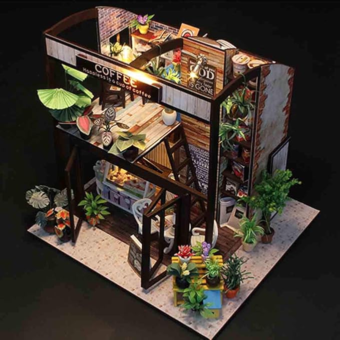MAGQOO DIY Miniature Dollhouse Kit DIY House Kit 1:24 Creative Room with Furniture Dust Proof Included