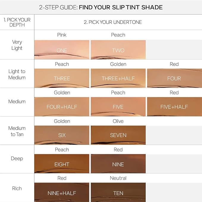 Saie Slip Tint Tinted Moisturizer with SPF 35 - Light Coverage, Glowy Skin Tint & Mineral Sunscreen for Face with Hydrating Hyaluronic Acid - Summer Makeup Essential - Shade Six (1.35 oz)