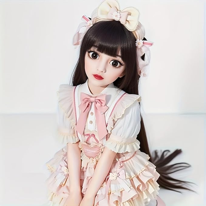 80cm Lifelike Female Doll, Seamless TPE Body with Poseable Steel Skeleton, Realistic Art Model for Cosplay, Photography & Display