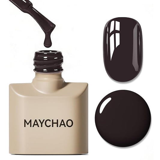 MAYCHAO 15ML Gel Nail Polish 1Pc Chocolate Gel Polish Soak Off UV LED Nail Polish Nail Art Starter Manicure Salon DIY at Home, 0.5 OZ