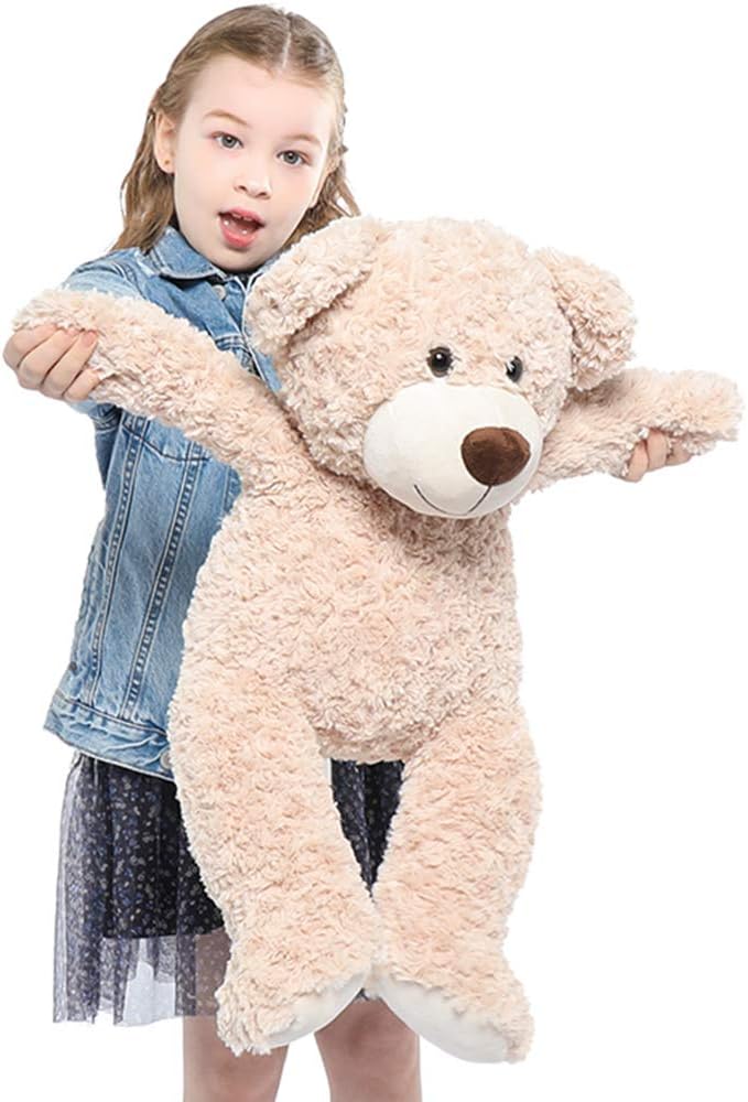Tezituor Brown Beige Teddy Bear Stuffed Animal - 24 inches Teddy Bear Plush Toy for Boys and Girls