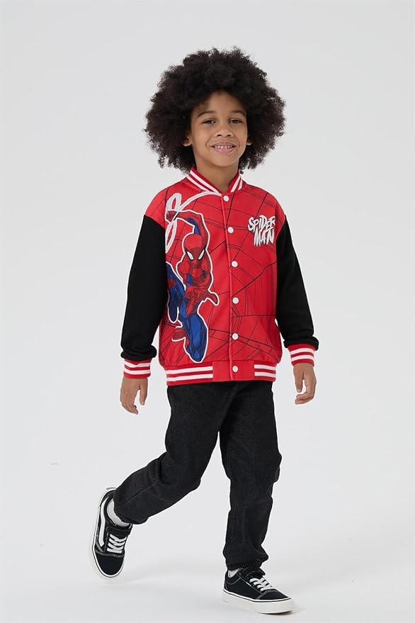 Disney Minnie Mickey Stitch Princess Frozen Marvel Jacket Lightweight Coat Button up Color Block Sweatshirt Sizes 2-14 Years