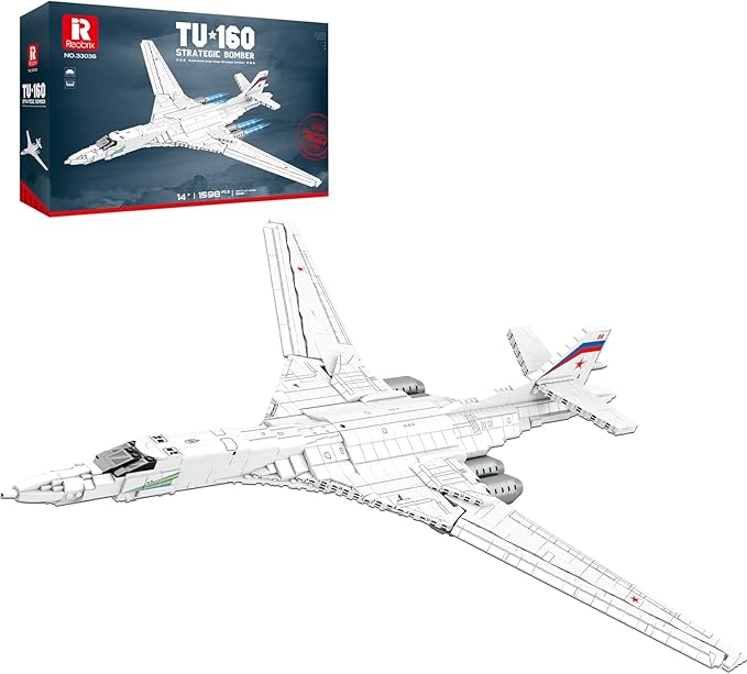 White Swan Fighter Building Block Set 33036, Military Aircraft Model Kit, Display & Collectible Toy for Adults 14+, Aviation Gifts for Fans & STEM Enthusiasts