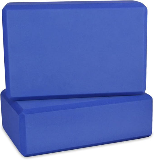 YogaAccessories High Density and Lightweight Foam Yoga Blocks - Strength and Flexibility Aid (Set of 2)