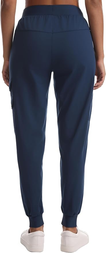 Rrosseyz Women's Hiking Pants with Pockets - Lightweight Water Resistant Joggers Cargo Pants for Casual Travel Golf Outdoor