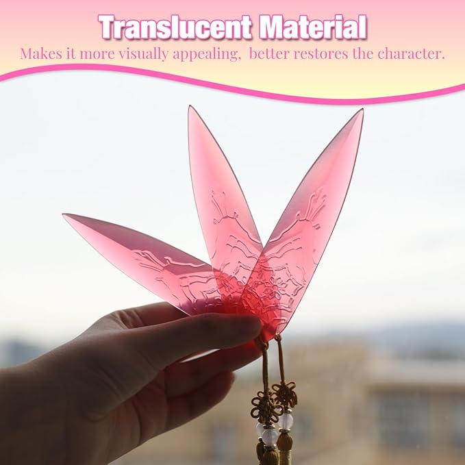 5 Inches Soft Plastic Translucent Dagger Props Safe and Cut-Proof for Cosplay and Halloween Party