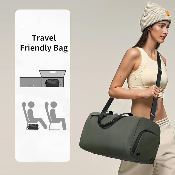 Handbag for Women Yoga Bag Large Capacity Yoga Pad Buckle with Shoe Compartment Water Bottle Sports Gym Bag Travel