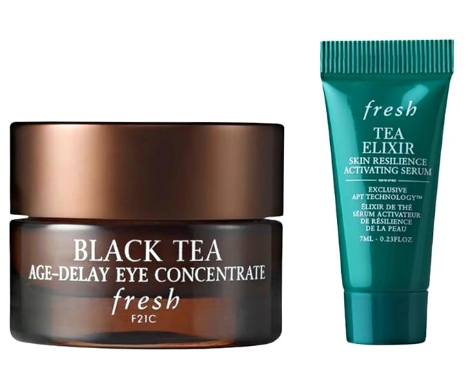 Fresh Black Tea Age-Delay Eye Cream 15mL (Full Size) and Firming Overnight (Mini Size)