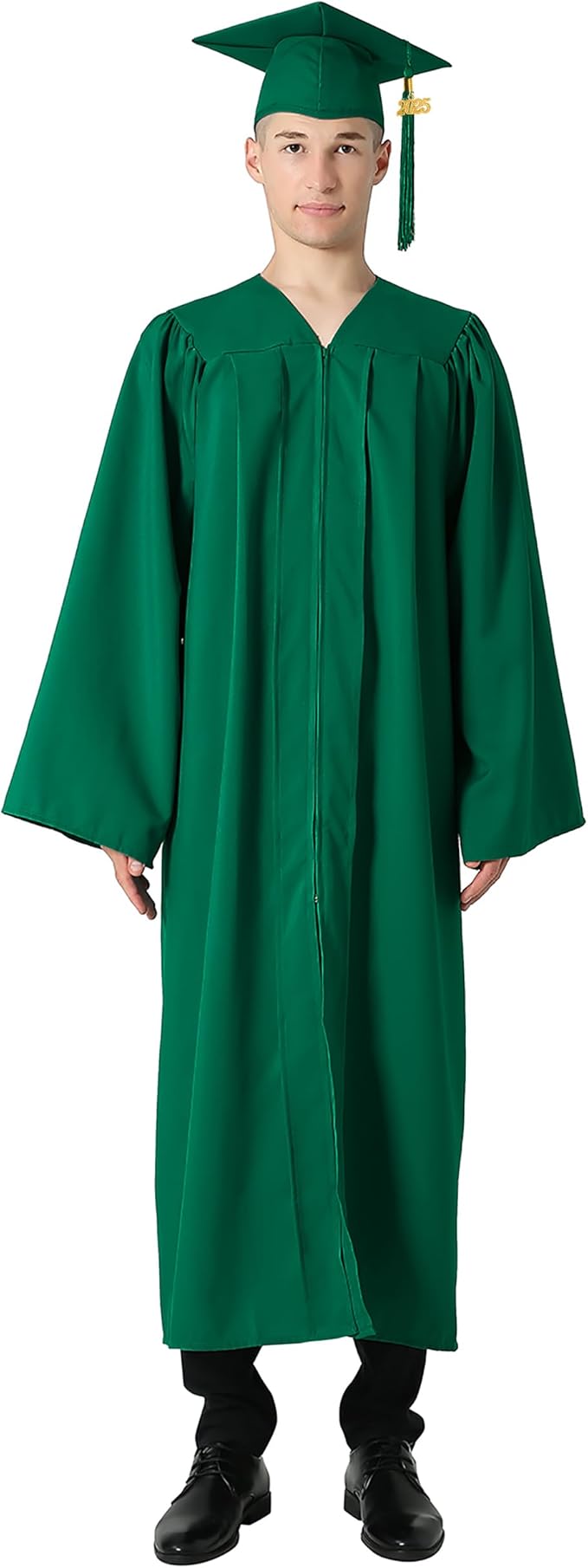 GraduationMall Matte Graduation Gown Cap Tassel Set 2025 for High School and Bachelor