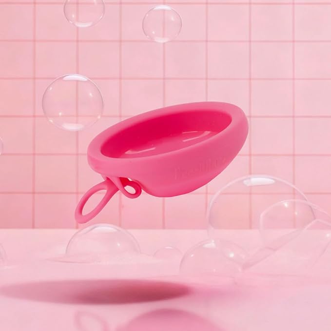 Menstrual Disc | Award Winning Reusable Soft Flexible Period Disc | Capacity of 10 Tampons | Double Loop Tab for Easy Removal, Leak Proof Alternative to Pads & Tampons (Bubblegum)