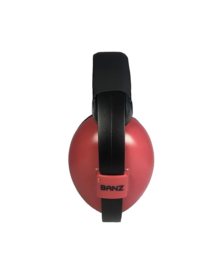 BANZ Baby Earmuffs – Noise Cancelling Headphones for Infant & Toddler Hearing Protection, Baby Ear Muffs Noise Protection, ANSI Certified, Ages 0–2 Years, Adjustable - Maroon