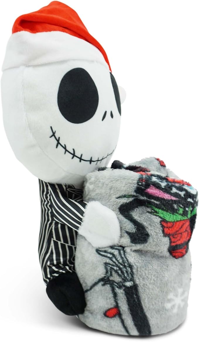 Northwest Character Hugger Pillow & Silk Touch Throw Blanket Set, 40" x 50", The Nightmare Before Christmas Freaky Festivities