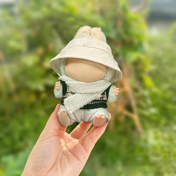 Clothes Fit for 17CM Doll, Fashion Doll Clothes Outfit Set Cute Theme Designer Toys Dress Accessories for Collector Fans Display (Gold V White)