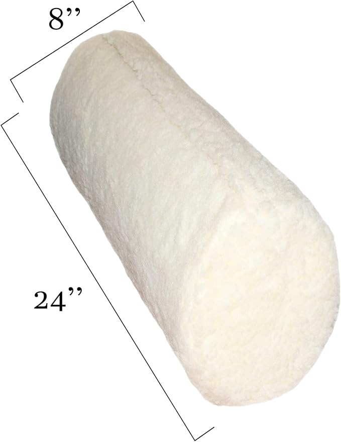 Rehabilitation Advantage Body Positioning Sheepskin Cylinder Bolster 8 Inch x 24 Inch