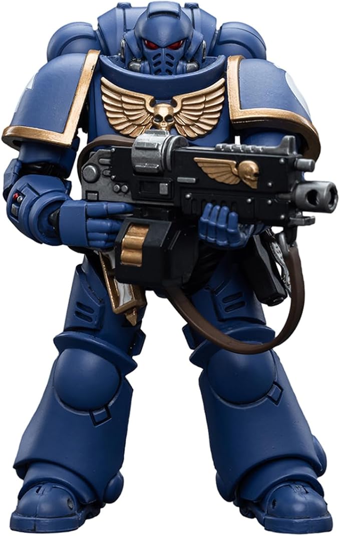 JOYTOY Warhammer 40,000 1/18 Action Figure Dark Angels Master Lazarus Ultramarines Intercessors and Ultramarines Captain with Jump Pack 3PCS Warhammer 40K Collection Model