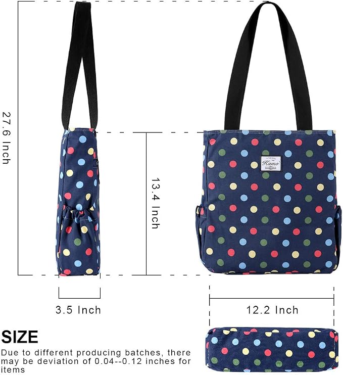 KAMO Floral Tote Bag - Waterproof Lightweight Handbags Travel Shoulder Bag for Hiking Yoga Gym Swimming Travel Beach