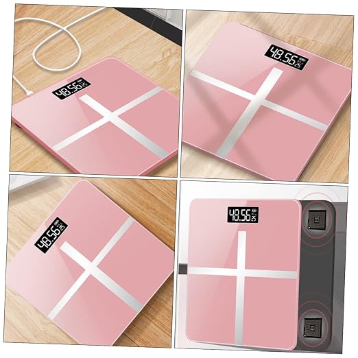 Healeved Rechargeable Battery Digital Scale for Body Weight Led Display Home Fitness Scale