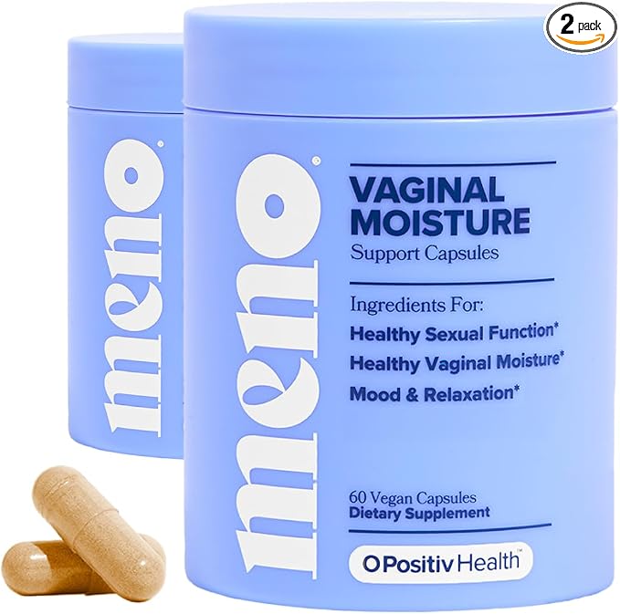 O Positiv MENO Vaginal Moisture Support Capsules – OBGYN-Formulated to Support Healthy Vaginal Moisture, Mood & Relaxation – Hormone-Free with Maca & Fenugreek Seed – 30 Servings (Pack of 2)