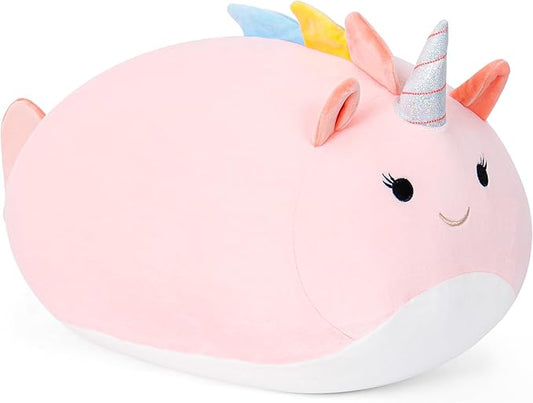 Wepop 20in Unicorn Stuffed Animal, Giant Unicorn Plush, Cuddle Stuffed Plushies Pillows Gifts for Kids Adults Boys and Girls