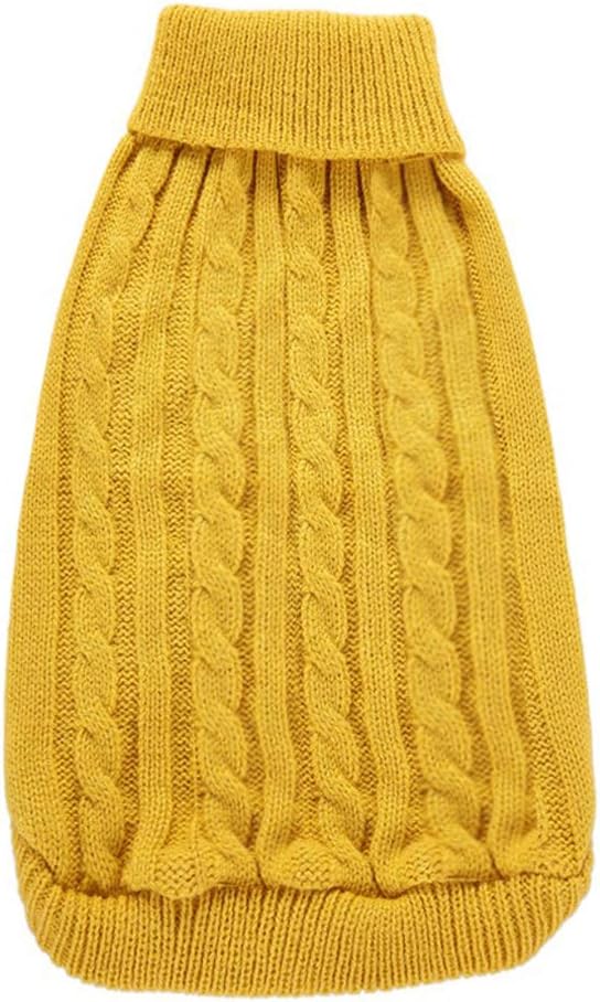 Dog Sweater for Small, Medium, Large Dogs - Warm Winter Turtleneck Pet Clothes for Cats and Puppies - Cute Classic Christmas Coat for Girls and Boys
