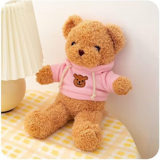 Teddy Bear Stuffed Animal Cute Teddy Bears Plush Toy 11.8 inch for Girls Boys Christmas Valentine's Day (Pink Bear)