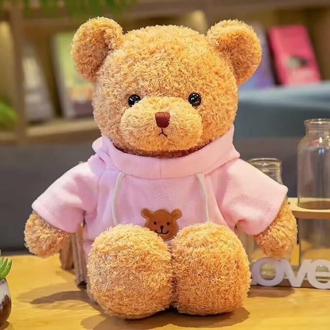 Teddy Bear Stuffed Animal Cute Teddy Bears Plush Toy 11.8 inch for Girls Boys Christmas Valentine's Day (Pink Bear)