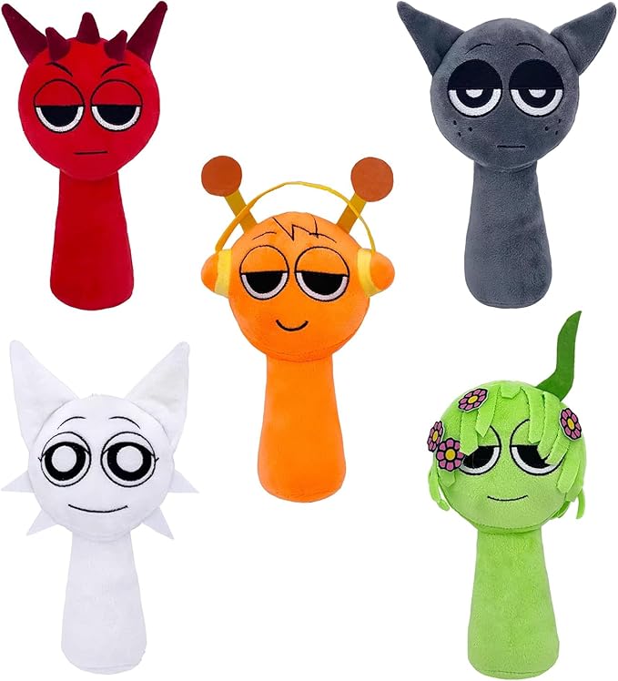Sprunky Plush Toys Sprunky Game Plushies Sprunky Plushes Soft and Funs Stuffed Toys Dolls for Fans and Friends Birthday for Girls Boys (5PCS-A)