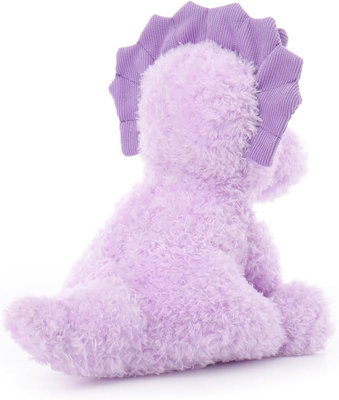 Apricot Lamb Purple Triceratops Stuffed Animals for Kids, Soft Cute Plush Toys for Baby Girl and Boy, 9 Inches