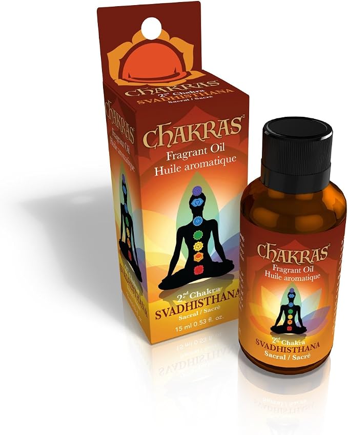 Chakras Essential Oils - Sacral Chakra - Svadhisthana - Concentrated Natural Oils for Aromatherapy, Massage, Reflection, Meditation, Environmental Scenting and Energy Work