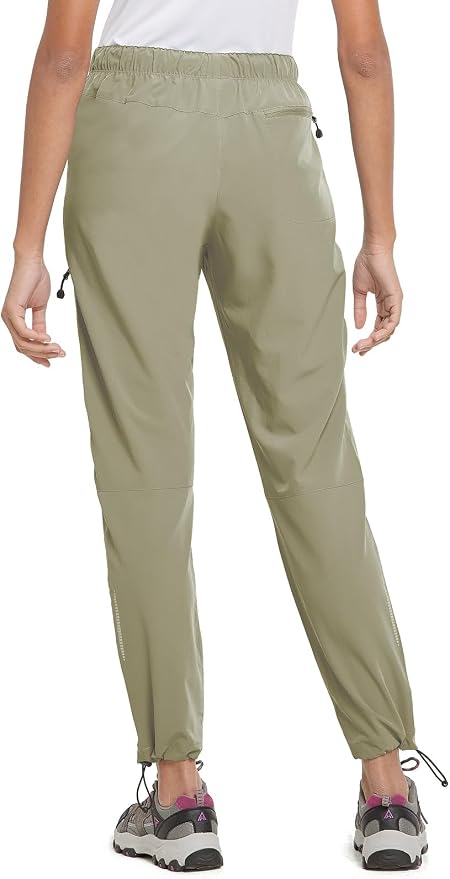 baleaf Women's Hiking Pants Quick Dry Lightweight Water Resistant Elastic Waist Cargo Pants for All Seasons