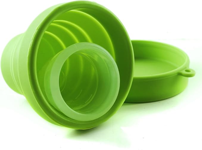 Menstrual Cup Sterilizer Cleaner, LUCKY CLOVER Collapsible Silicone Cup Foldable Sterilizing Cup for Menstrual Cups and Storing Your Diva Cup - Foldable for Travel(Green)