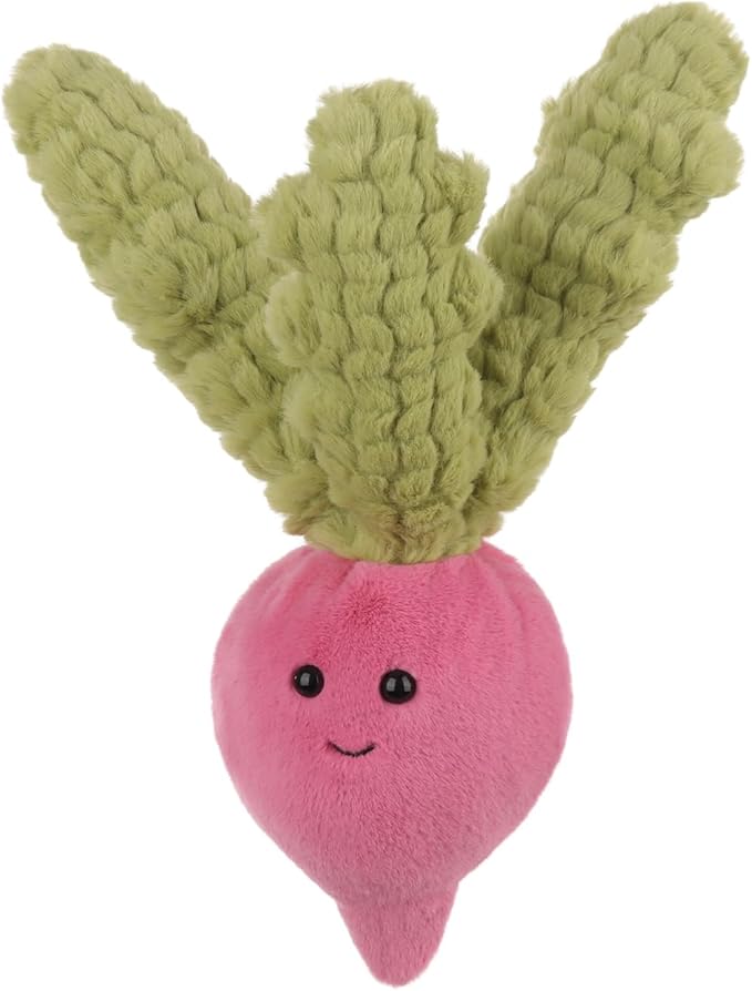 Apricot Lamb Red Radish Plush Stuffed Animals for Kids, Soft Cute Plush Toys for Baby Girl and Boy, Fluffy Red Radish Pink
