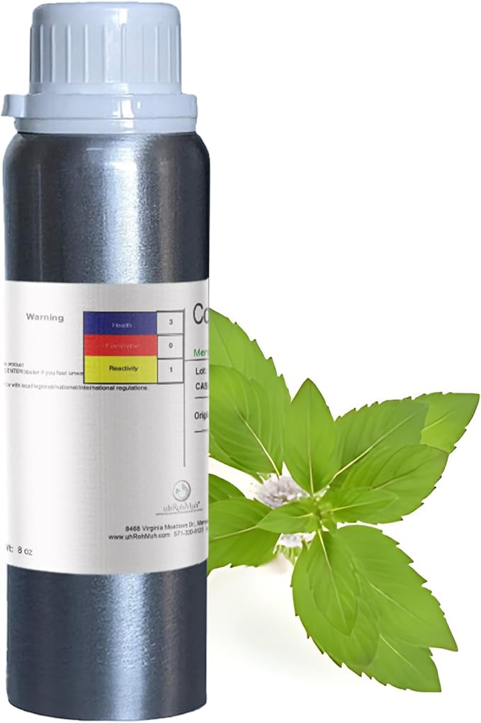Cornmint Essential Oil - 100% Pure & Natural Essential Oil for Aromatherapy, Home Essential Diffuser Oil, Refreshing Minty Aroma for Aromatherapy and Skincare - Sourced from India 8oz