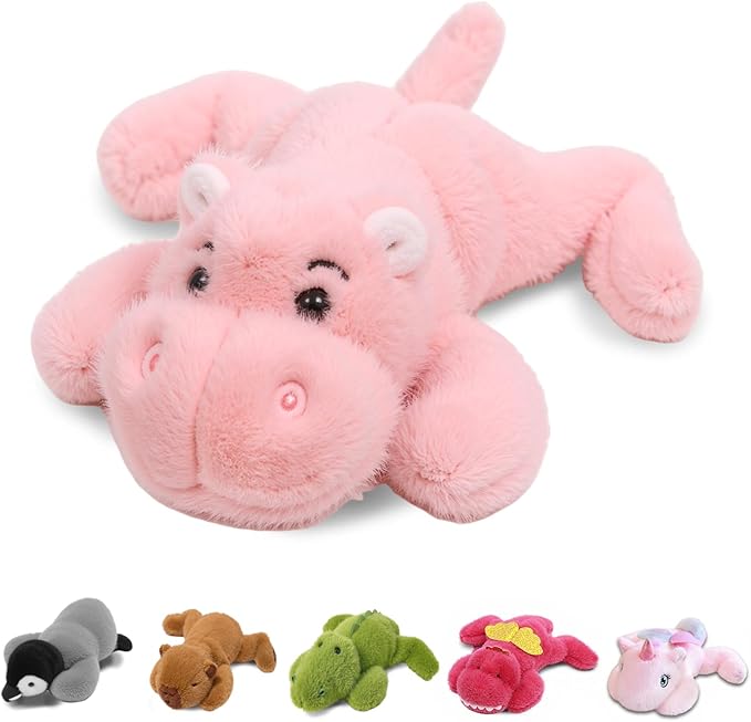 Hippo Stuffed Animal Plush Cute Hippo Plush Toy Ultra Soft Hippo Gifts for Kids Girls Boys 7.8in