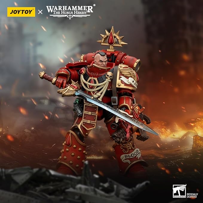 JOYTOY Warhammer The Horus Heresy Blood Angels Raldoron, First Captain of The Blood Angels 1:18 Scale Action Figure Mecha Joy Toy Collection Model 4.96in