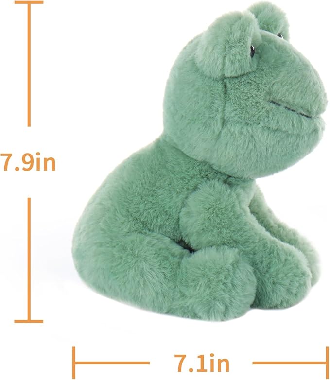 Apricot Lamb Soft Cuddly Green Plush Frog Stuffed Animal Perfect for Child - 8 Inches