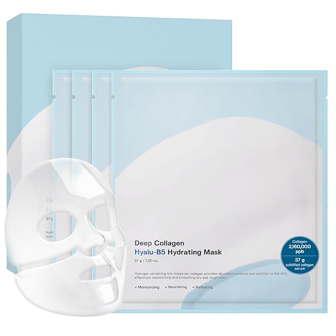 SUNGBOON EDITOR Deep Collagen Hyalu-B5 Overnight Mask Hydrating Mask for Wrinkle Care&Barrier Repair 2,160,000PPB Collagen+Hyaluronic Acid+Panthenol Korean Skincare,4ea Valentines Day Gifts for Woman