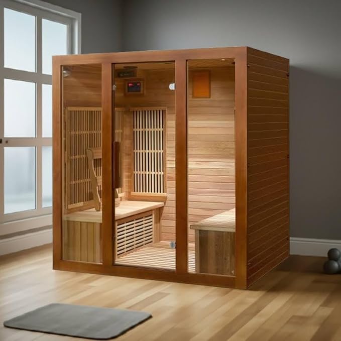 Generic Roslyn 4-Person Indoor Infrared Cedar Sauna