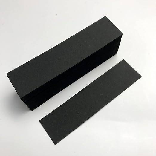 NA Black Perfume Test Paper for Aromatherapy Essential Oil Tester Professional Fragrance Square Shapes Perfume Tester Strips for Aroma Testing with Protector(3.95''X0.98'')