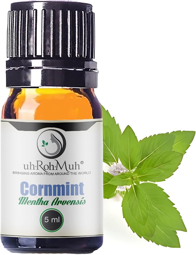 Cornmint Essential Oil - 100% Pure & Natural Essential Oil for Aromatherapy, Home Essential Diffuser Oil, Refreshing Minty Aroma for Aromatherapy and Skincare - Sourced from India 5ml