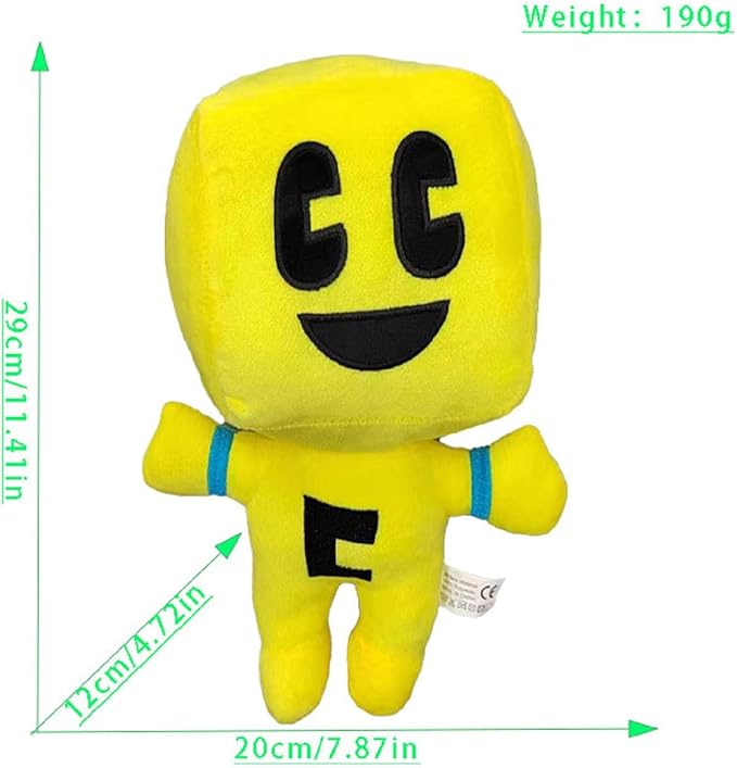 2024 New Creeper Plush Filler(11 inch), Plush Doll Soft Plush Toy Cute Pillow, Favorite Birthday Gift for Boys and Girls (Yellow+Blue)