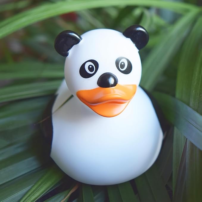 3 Inch Panda Rubber Duck Bath Toy, Collectable, Fun for All Ages, Auto Dash Decoration, Crusing Vacation Gift, Party Favors, Office, School, Home