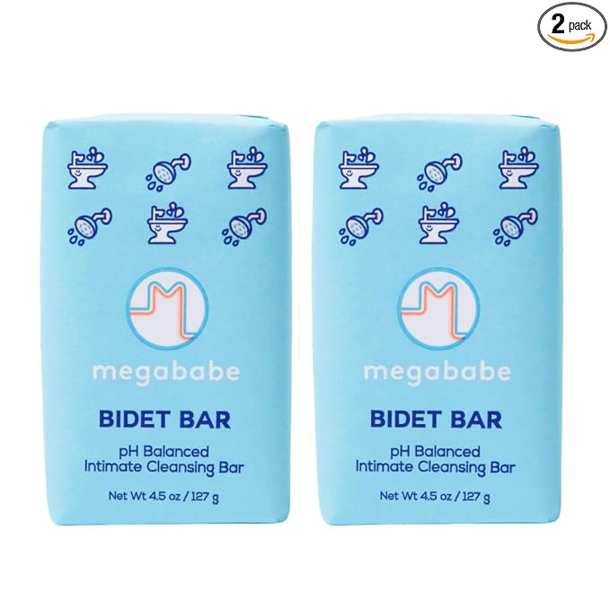 Megababe Bidet Bar | pH Balanced Cleansing Bar for the Entire Intimate Area | 4.5 oz (Pack of 2)