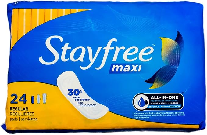 Stayfree Reg Maxi Pad 24c Size 24ct Stayfree Regular Maxi Pad 24ct